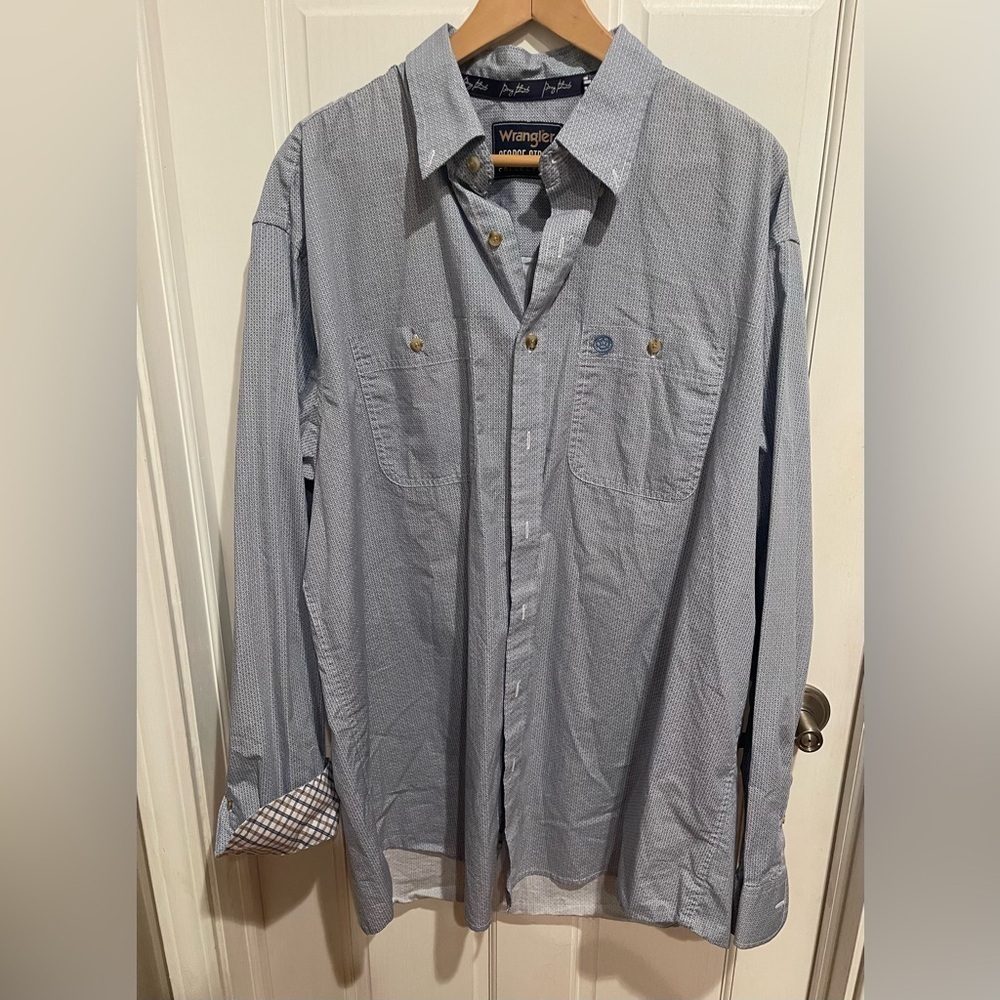 Wrangler George Straight Men's Blue Shirt XLT